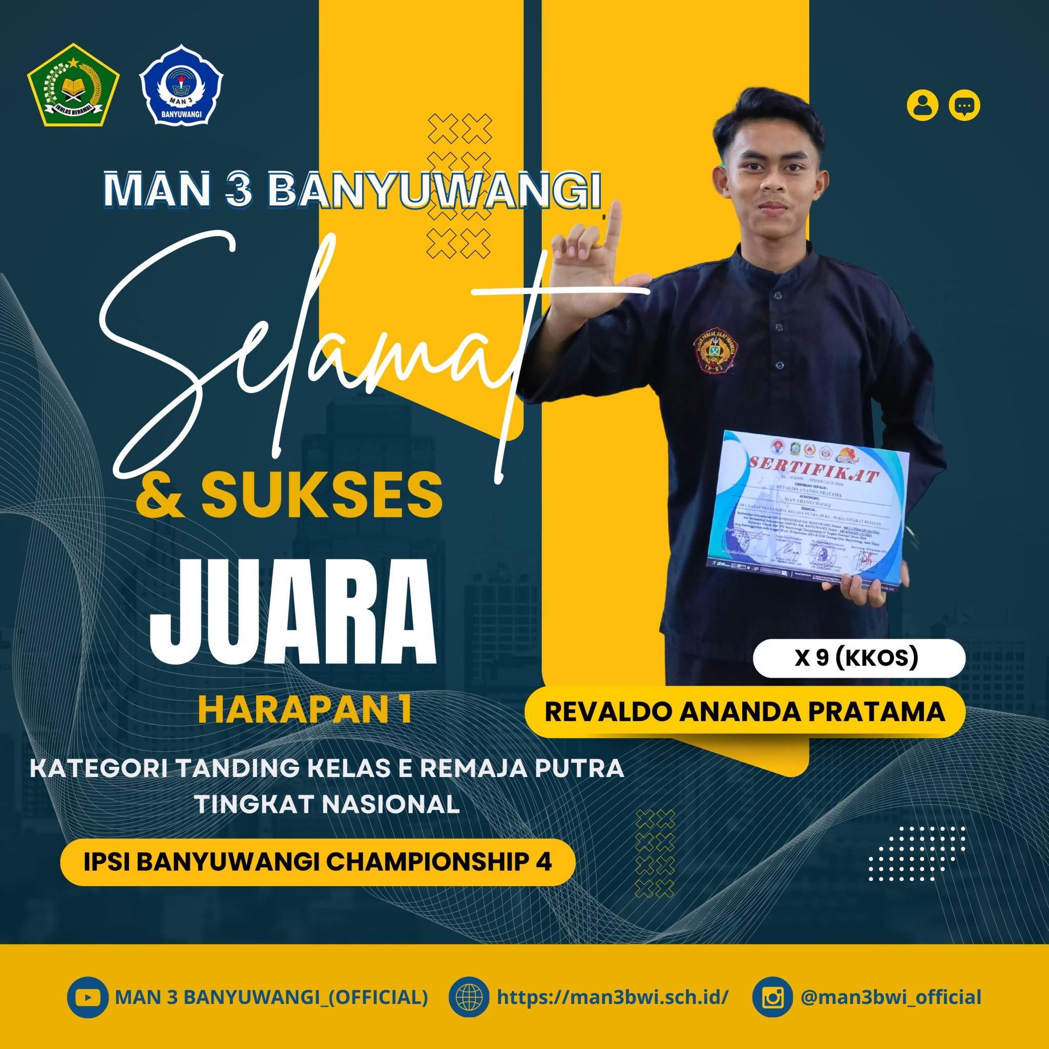 Juara Harapan 1 Kategori Tanding Kelas E Tingkat Nasional